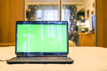 Image showing Laptop in flat