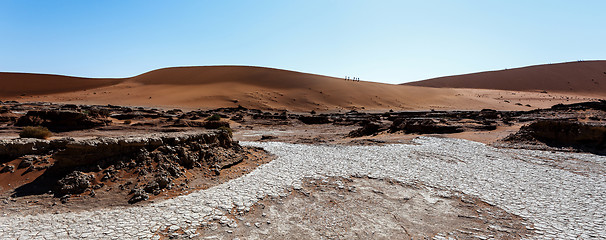 Image showing beautiful landscape of Hidden Vlei in Namib desert panorama