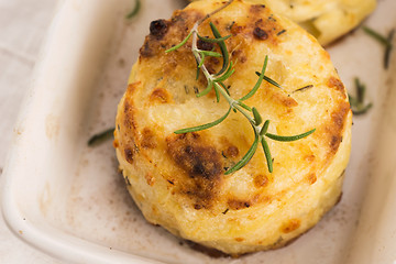 Image showing potato gratin with fresh rosemary