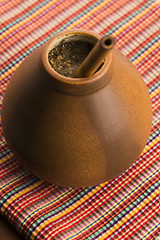 Image showing Calabash and bombilla with yerba mate