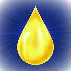 Image showing Yellow Oil Drop