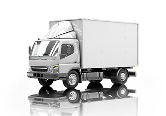 Image showing Delivery truck icon with shallow depth of field