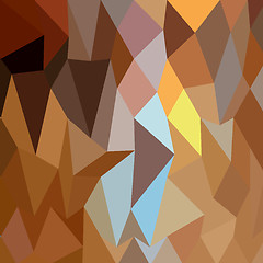 Image showing Dark Tangerine Abstract Low Polygon Background
