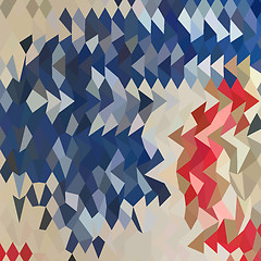 Image showing Spanish Blue Abstract Low Polygon Background