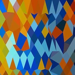 Image showing Cerulean Blue Harvest Gold Abstract Low Polygon Background