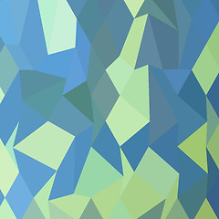 Image showing Lime Green Pastel Blue Abstract Low Polygon Background