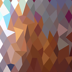 Image showing Cocoa Brown Abstract Low Polygon Background