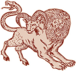 Image showing Chimera Pouncing Etching