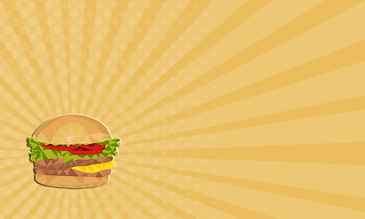 Image showing Business card Hamburger Low Polygon