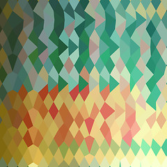 Image showing Emerald Green Harlequins Abstract Low Polygon Background