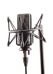 Image showing Microphone in broadcasting station