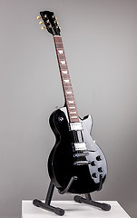 Image showing Electric guitar isolated on gray background