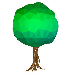 Image showing Green Polygonal Tree