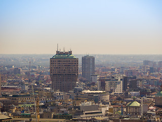 Image showing Milan aerial view