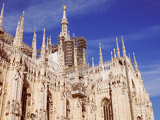 Image showing Retro look Milan Cathedral