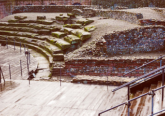 Image showing Retro look Roman Theatre Turin