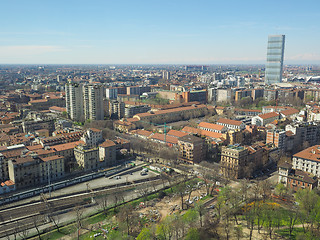 Image showing Milan aerial view