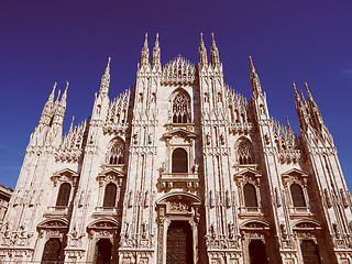 Image showing Retro look Milan Cathedral