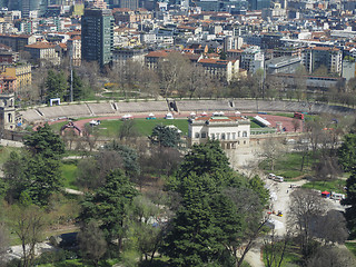 Image showing Milan aerial view