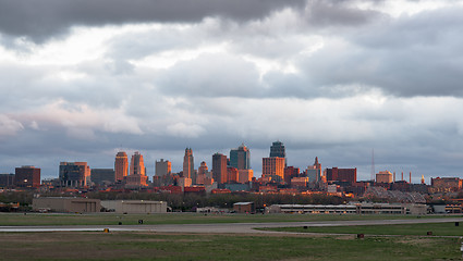 Image showing Kansas City Missourri Clay County Downtown City Skyline Sunrise