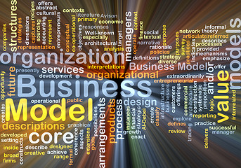 Image showing Business model background concept glowing