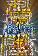 Image showing Business plan background concept glowing