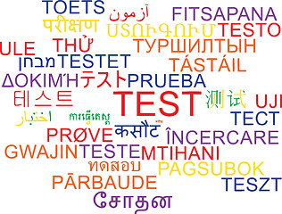 Image showing Test multilanguage wordcloud background concept