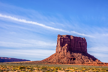 Image showing Monument valley under the blue sky