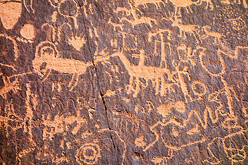 Image showing Petroglyphs at Newspaper Rock State Historic Monument in Utah Un