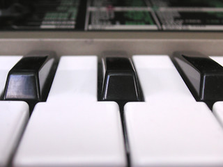 Image showing macro shot of a keyboard