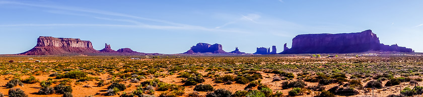 Image showing Monument valley under the blue sky