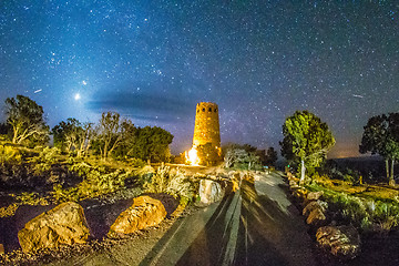 Image showing Watchtower Over the Grand Canyon   Arizona