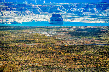 Image showing Lone Rock in Lake Powell Utah