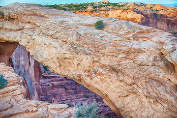 Image showing famous Mesa Arch in Canyonlands National Park Utah  USA