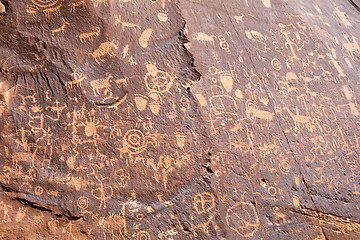 Image showing Petroglyphs at Newspaper Rock State Historic Monument in Utah Un