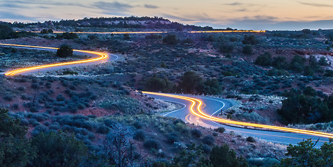 Image showing evening drive at Canyonlands National park Utah