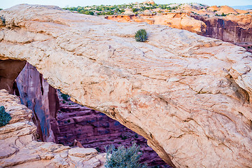 Image showing famous Mesa Arch in Canyonlands National Park Utah  USA