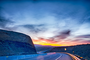 Image showing sunrise over colorado rocky mountains