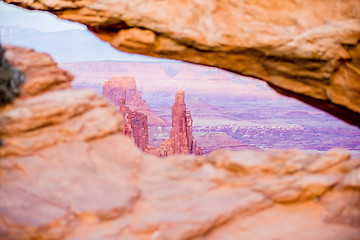 Image showing famous Mesa Arch in Canyonlands National Park Utah  USA