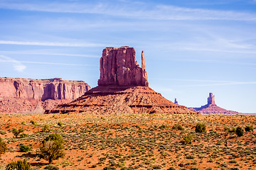 Image showing Monument valley under the blue sky