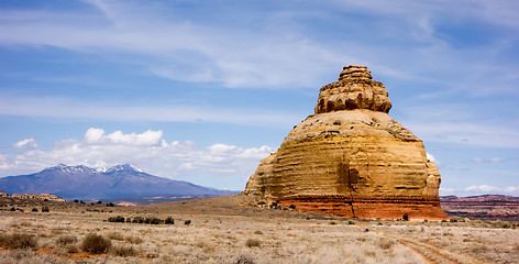 Image showing Church rock US highway 163 191 in Utah east of Canyonlands Natio