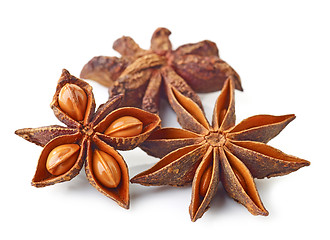 Image showing Star anise spice isolated on white