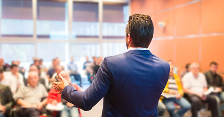 Image showing Speaker at Business Conference and Presentation.