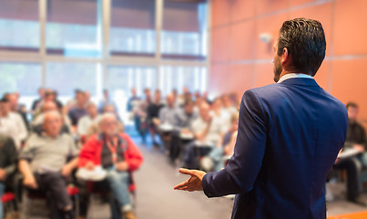 Image showing Speaker at Business Conference and Presentation.