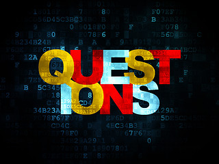 Image showing Education concept: Questions? on Digital background