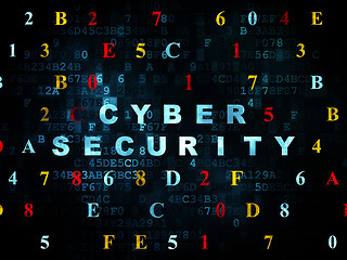 Image showing Safety concept: Cyber Security on Digital background