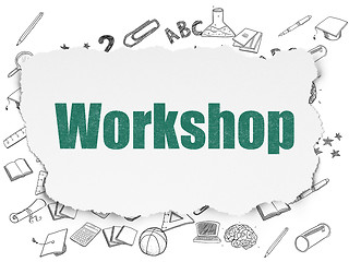 Image showing Education concept: Workshop on Torn Paper background
