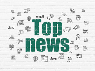 Image showing News concept: Top News on wall background