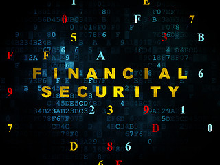 Image showing Privacy concept: Financial Security on Digital background