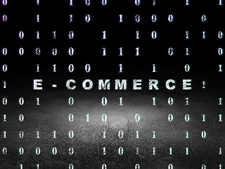 Image showing Finance concept: E-commerce in grunge dark room